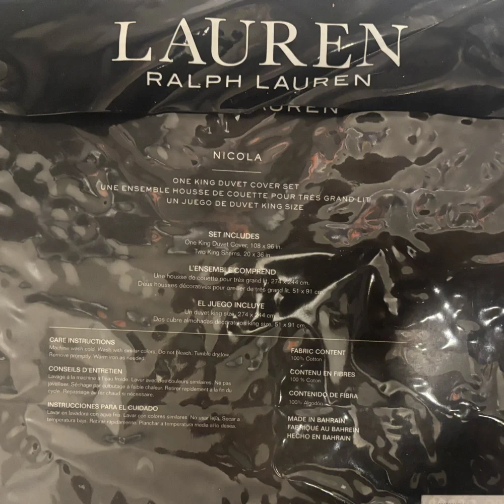 Ralph Lauren Lauren Navy and White Paisley Duvet Cover